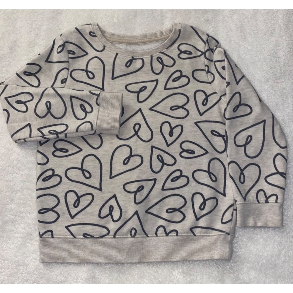 Cat & Jack Girls Heart Print Sweatshirt